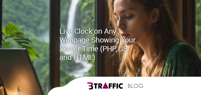 FREE tutorial on how to have a live clock on your website