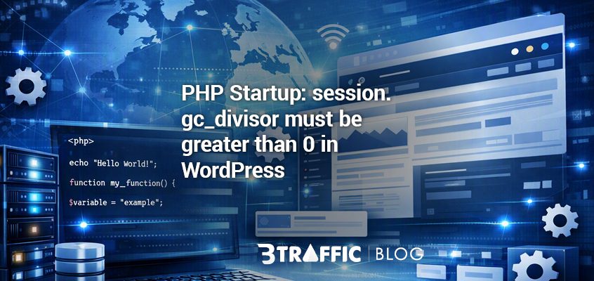 PHP Startup: session.gc_divisor must be greater than 0